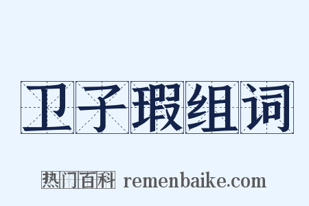 卫子瑕组词是什么意思的图片